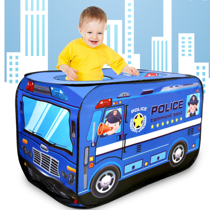 Kids Children Tent Popup Play Tent Toy Outdoor Foldable Playhouse Fire Truck Police Car Game House Bus Tent Indoor Outdoor Game