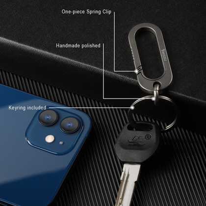 Titanium Keychain with Key Ring Ti4
