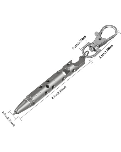 Stainless Steel Keychain Pen with Bottle Opener