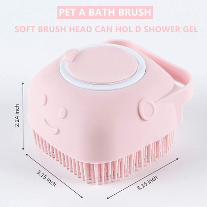 Baby pet soft silicone massage brush
