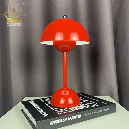 Mushroom lamp portable wireless touch charging table lamp USB flower bud table lamp