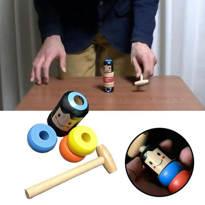 Fixed tumbler magic stubborn wooden figure toy