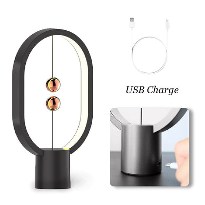 LED Table Lamp Balance Creative Light USB Rechargeable Touch Control Magentic Mid-air Suspension Switch Night Light Home Decor